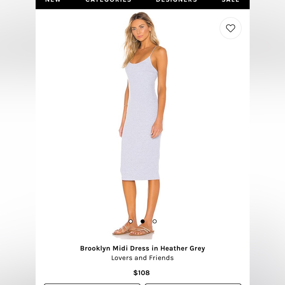 Brooklyn Midi Dress in Heather Grey
Lovers and Friends